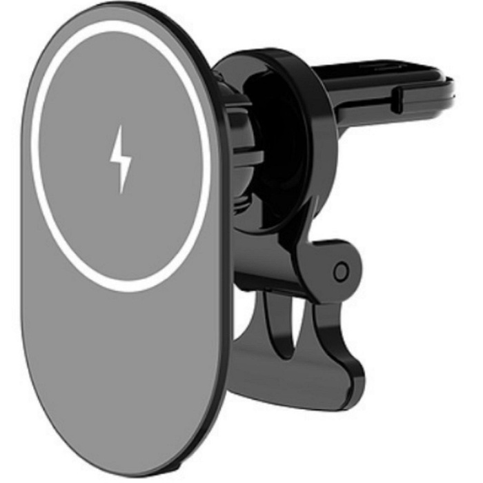 VEGER uchwyt samochodowy do kratki wlotu z ładowaniem indukcyjnym kompatybilny z MagSafe 15W Y38 czarny