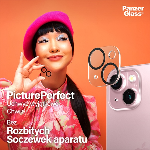 PanzerGlass Picture Perfect iPhone 156.1" / 15 Plus 6.7" czarny/black 1136 camera lens