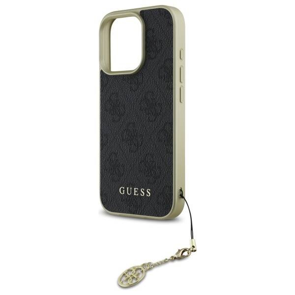 Etui Guess iPhone 16 Pro Max czarny/black hardcase 4G Charms Collection