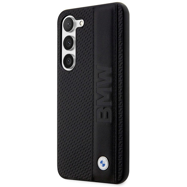 Etui BMW BMHCS23M22RDPK S23 Plus S916 czarny/black hardcase Leather Textured & Stripe