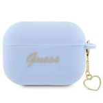 Etui Guess GUAP2LSCHSB AirPods Pro 2 cover niebieski/blue Silicone Charm Heart Collection Case