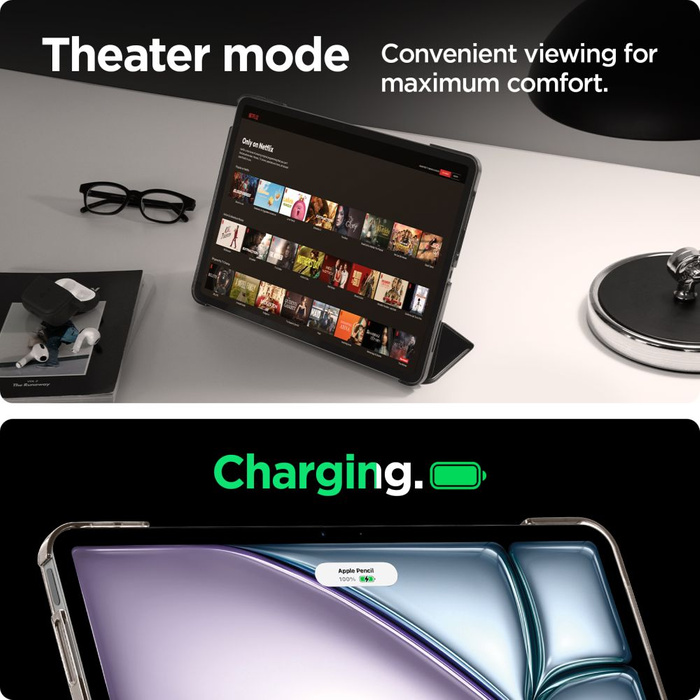 ETUI SPIGEN SMART FOLD IPAD AIR 13 2024 BLACK