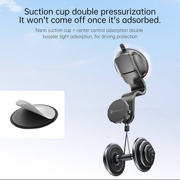 Uchwyt na telefon do samochodu magnetyczny Forcell F-Grip MagFlex do szyby / deski / kratki czarny