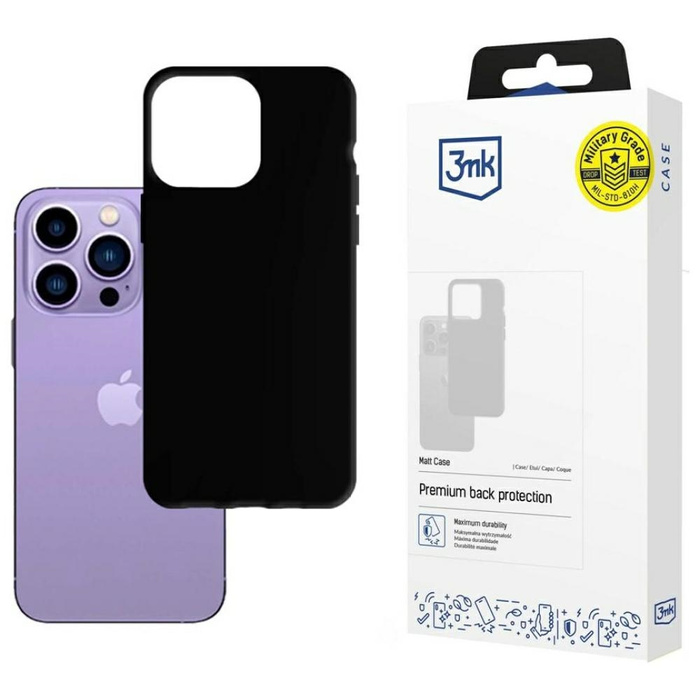 3MK Matt Case iPhone 14 Pro 6,1" czarny/ black