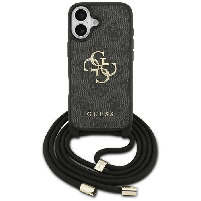 Etui Guess 4G Big Logo Cord Stap         Crossbody do iPhone 17 czarny
