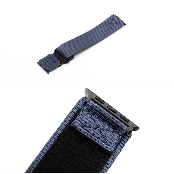 Pasek do Apple Watch Forcell F-Design FA05 rzep nylon 42 / 44 / 45 / 49 mm niebieski