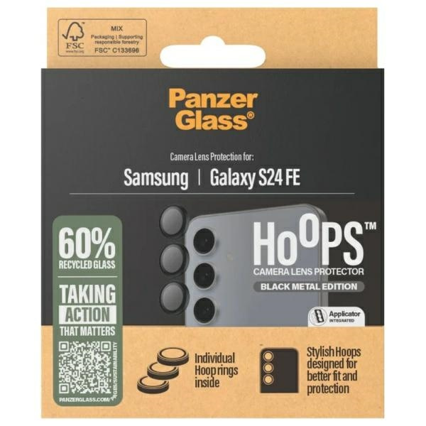 PanzerGlass Hoops Camera Sam S24 FE S721  czarny/black 1464 camera lens protector hoop optic rings