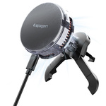 UCHWYT Z ŁADOWARKĄ BEZPRZEWODOWĄ SPIGEN ESSENTIAL EV25MFAQ Qi2.2 PELTIER MAGSAFE DO KRATKI NAWIEWU CZARNA