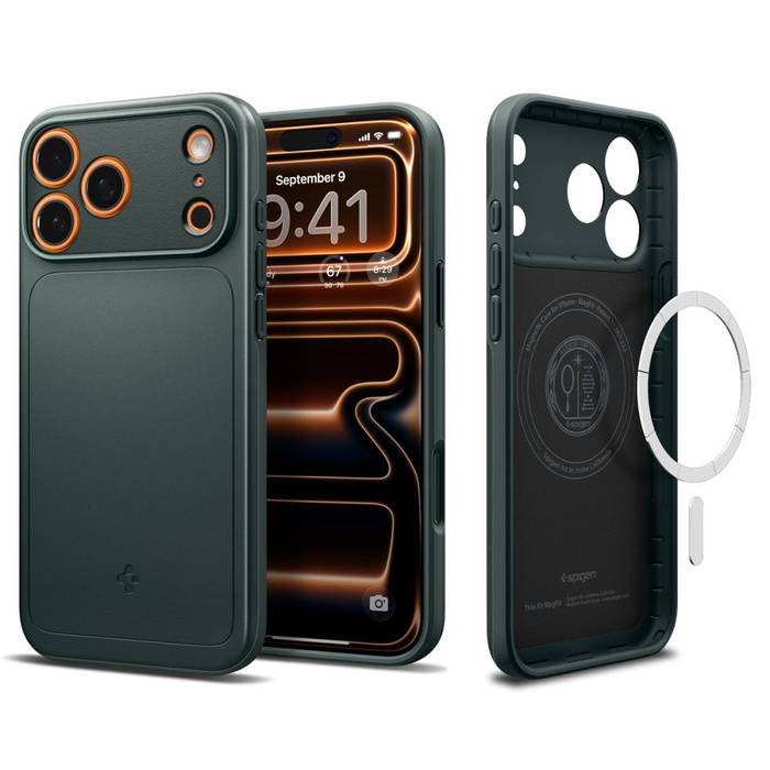 ETUI SPIGEN IPHONE 17 PRO MAX THIN FIT MAG MAGSAFE ABYSS GREEN