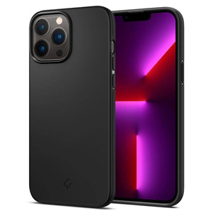 Etui Spigen iPhone 13 Pro Max Thin Fit Black Case + Szkło Hartowane Spigen Full Cover