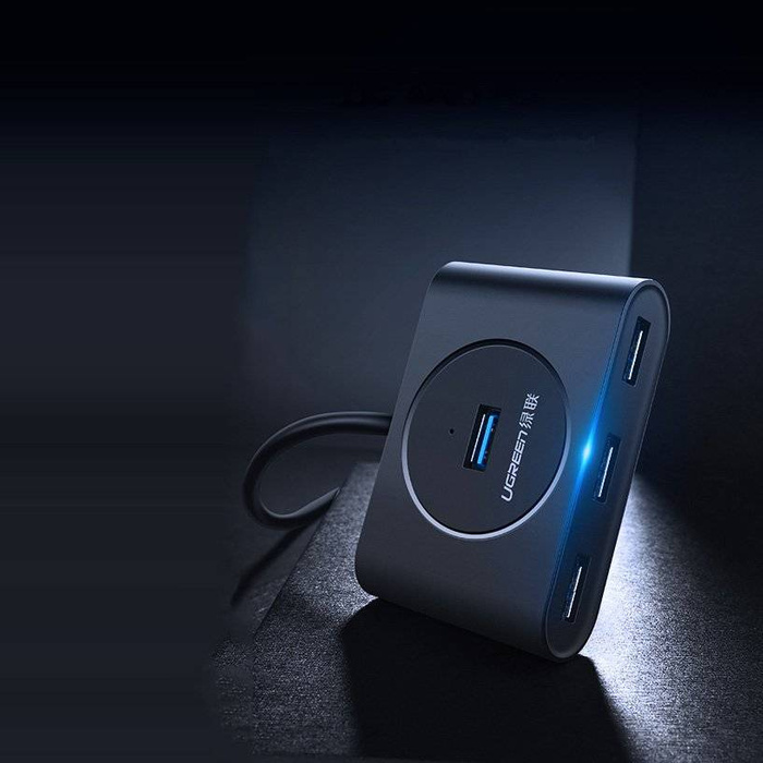 Ugreen rozdzielacz HUB 4x USB 3.2 Gen 1 (kabel 0,5 m) czarny (20290)