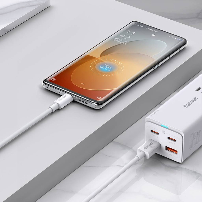Baseus Superior Series kabel SUPERVOOC USB-A do USB-C 65W 2m biały