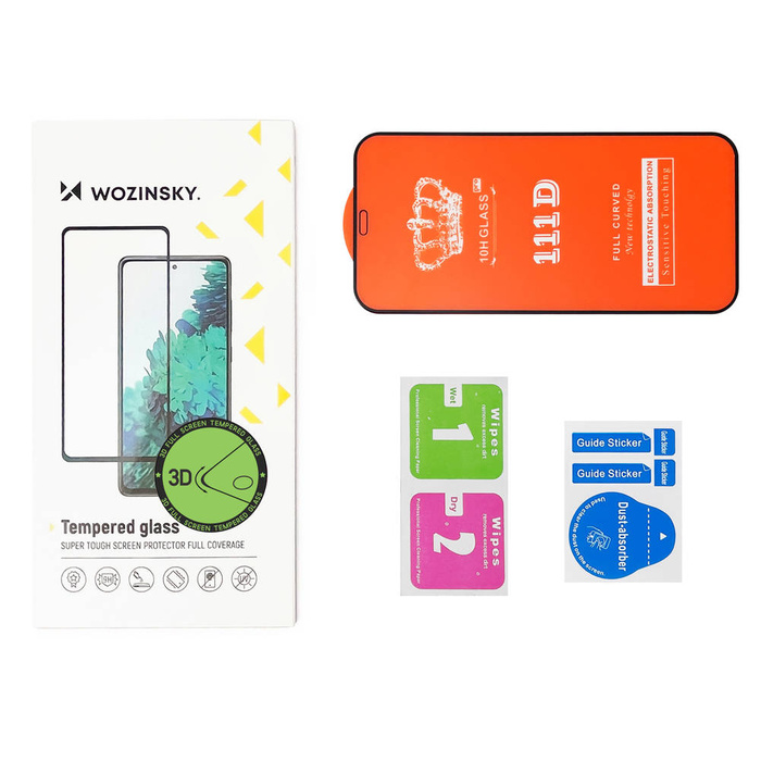 Wozinsky super wytrzymałe szkło hartowane Full Glue na cały ekran z ramką Case Friendly iPhone 14 Max / 13 Pro Max czarny