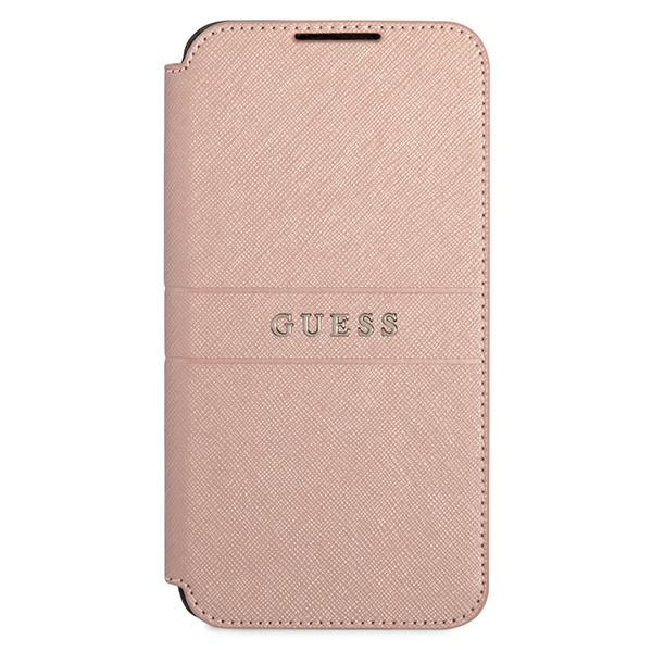 Etui GUESS Samsung Galaxy S22 Plus Book Saffiano Stripes Różowy Case