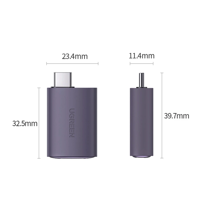 Ugreen przejściówka adapter USB Typ C - HDMI 4K@60 Hz szary (US320 70450)