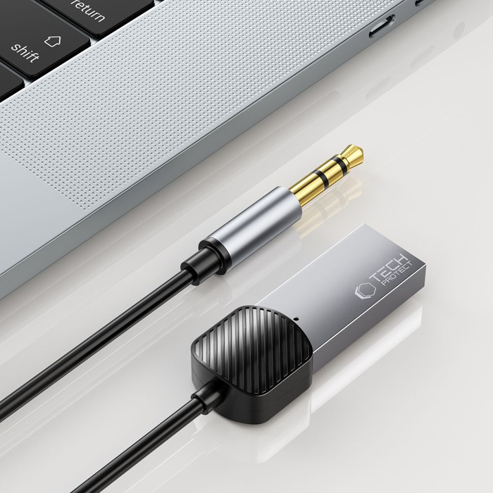 KABEL TECH-PROTECT ULTRABOOST BLUETOOTH AUX AUDIO ADAPTER CABLE GREY