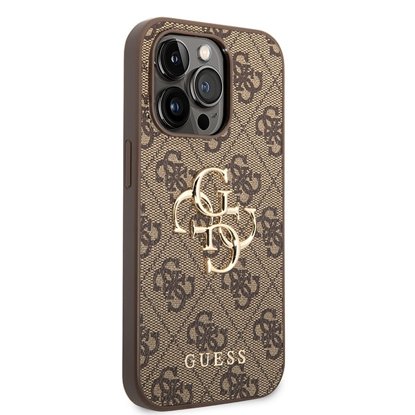 Etui Guess GUHCP15L4GMGBR iPhone 15 Pro 6.1" brązowy/brown hardcase 4G Big Metal Logo Case