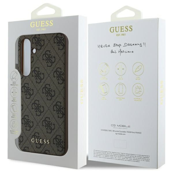 Etui Guess Samsung S24 FE brazowy/brown hardcase 4G Charms Collection