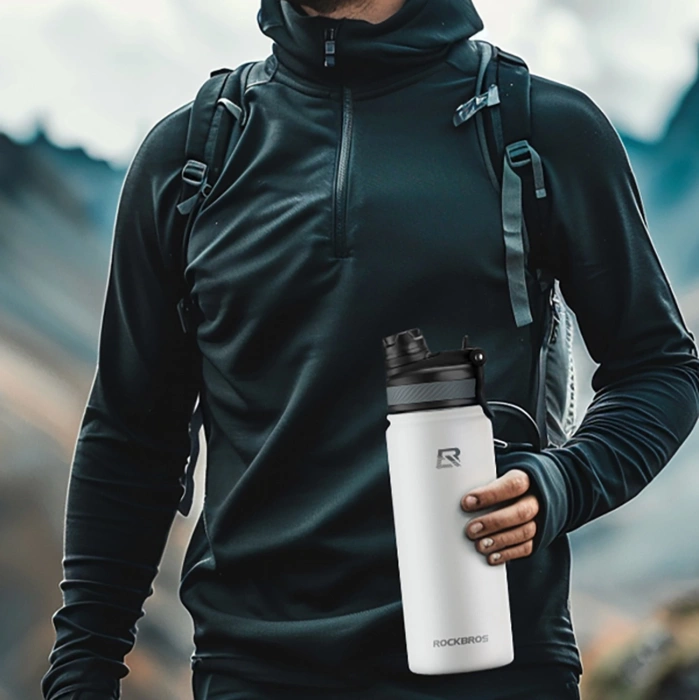 Bidon termiczny Rockbros 35210029005 rowerowy na napoje 530 ml - biały
