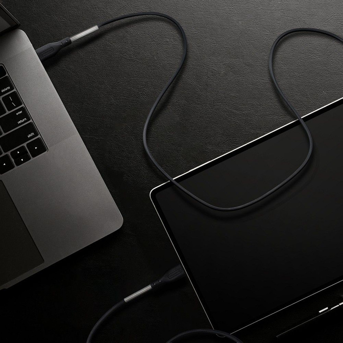 Kabel USB C do USB C Forcell F-Energy QC4.0 PD 5A 100W Carbon 1 m CB-04C czarny