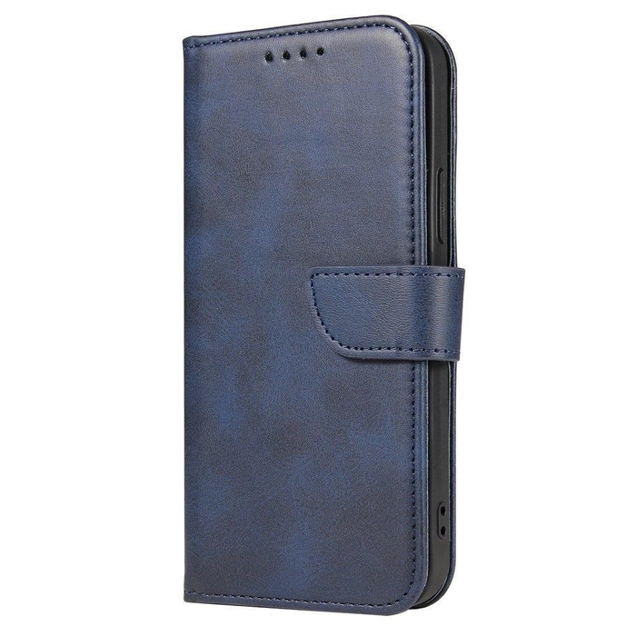 Magnet Case elegancki futerał etui pokrowiec z klapką i funkcją podstawki Xiaomi Redmi Note 11S / Note 11 niebieski
