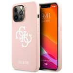 Etui GUESS Apple iPhone 13 13 Pro Silicone 4G Logo Różowy Hardcase