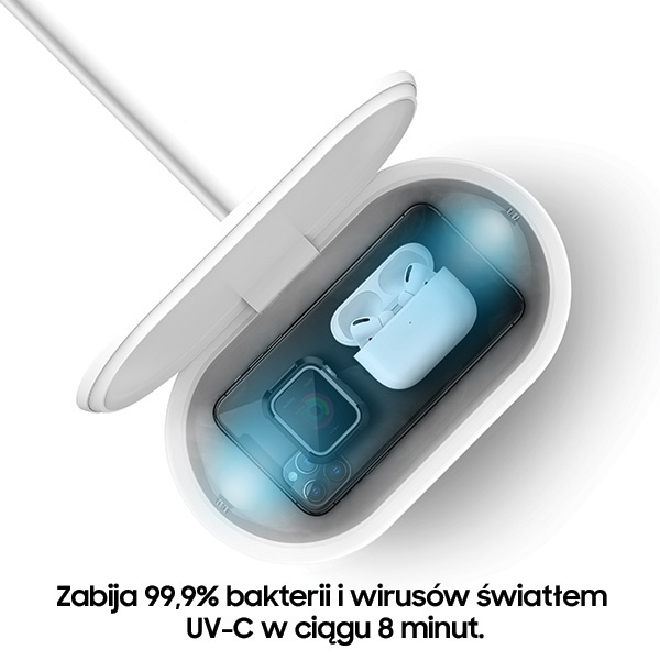 Sterylizator UNIQ LYFRO Air Capsule UV-C Ładowarka Indukcyjna 10W Biały