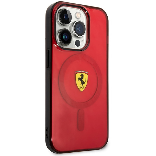 Etui Ferrari FEHMP14XURKR iPhone 14 Pro Max 6.7" czerwony/red hardcase Translucent Magsafe Case