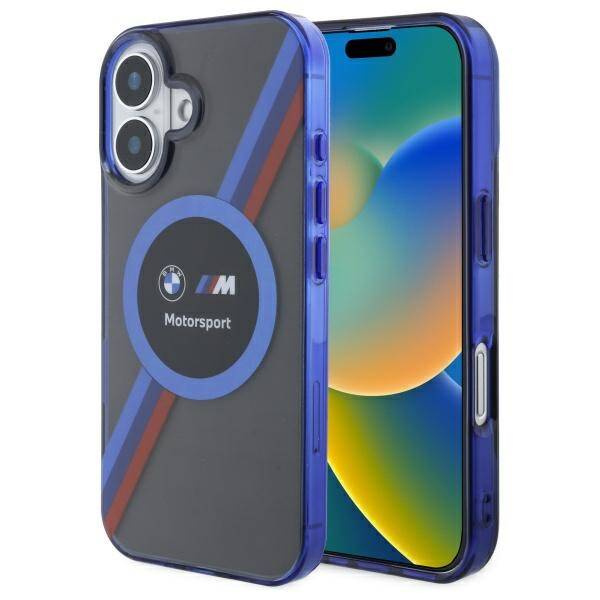 Etui BMW iPhone 16 6.1" czarny/black hardcase Motosport IML Circle MagSafe