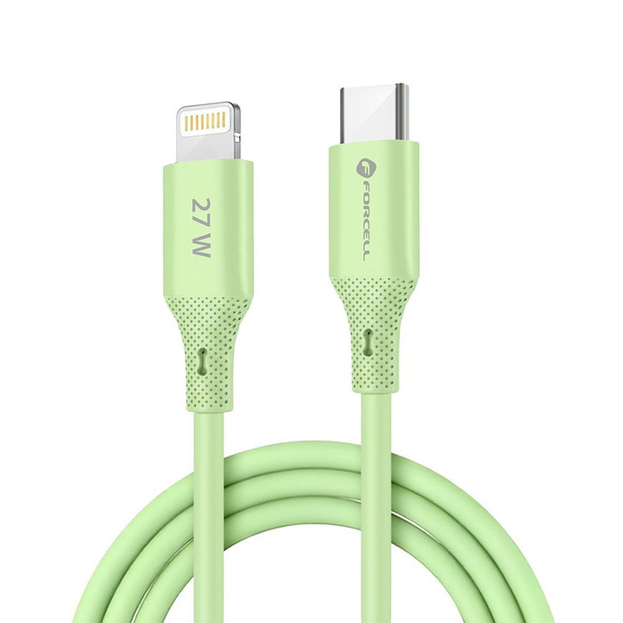 Kabel USB C do Lightning Forcell F-Energy PD 3A 27W Silicone 1 m C346 zielony