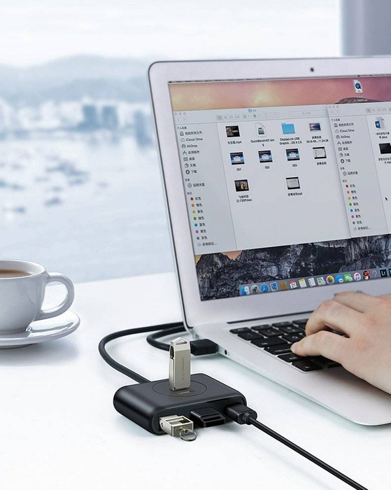 Ugreen rozdzielacz HUB 4x USB 3.2 Gen 1 (kabel 1 m) czarny (CR113 20291)