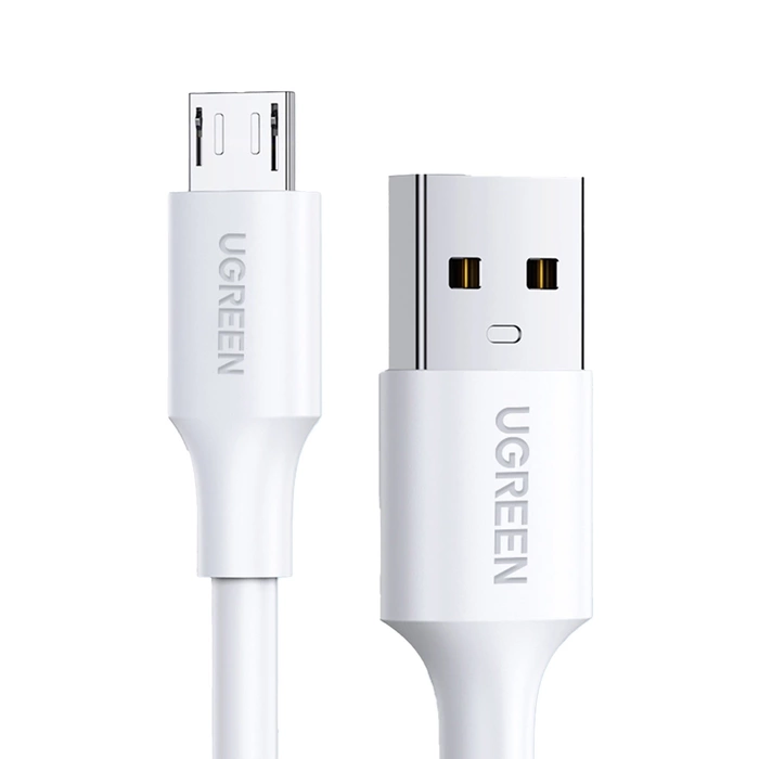 Kabel UGREEN USB-A Micro USB QuickCharge 3.0 2.4A 1.5m Biały