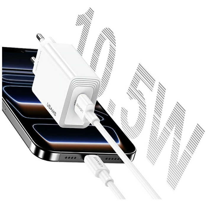 Ładowarka sieciowa USAMS T69 10.5W 2.1A  USB-A biały