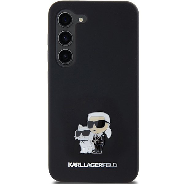 Etui Karl Lagerfeld KLHCS23SSMHKCNPK Galaxy S23 S911 hardcase czarny/black Silicone Karl&Choupette Metal Pin