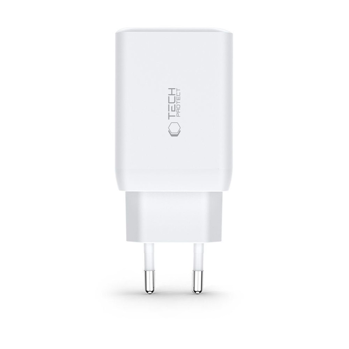 ŁADOWARKA TECH-PROTECT C65W 3-PORT NETWORK CHARGER PD65W/QC3.0 WHITE