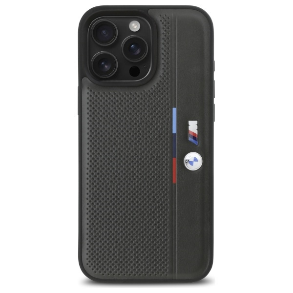Etui BMW iPhone 16 Pro Max 6.9" antracyt/anthracite hardcase M Perforated Tricolor Detail Line