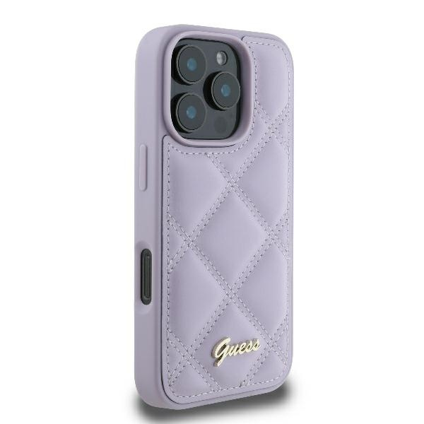 Etui Guess iPhone 16 Pro Max 6.9" jasnofioletowy/light purple hardcase Quilted Metal Logo