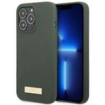 Etui GUESS Apple iPhone 13 13 Pro Silicone Logo Plate MagSafe Zielony Hardcase