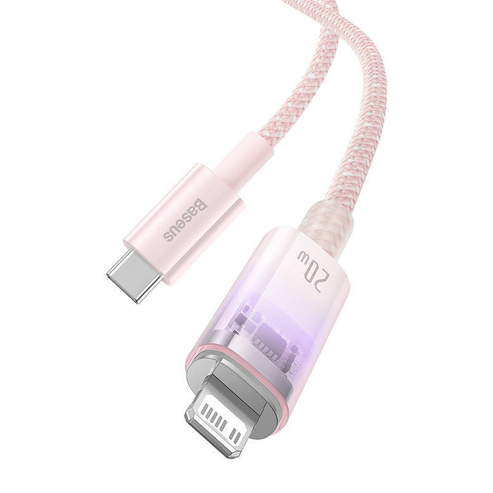 Kabel szybko ładujący Baseus USB-C do Lightning  Explorer Series 20W (różowy)