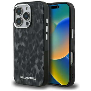 Etui Karl Lagerfeld IML Leopard Pattern  MagSafe do iPhone 16 Pro Max czarny