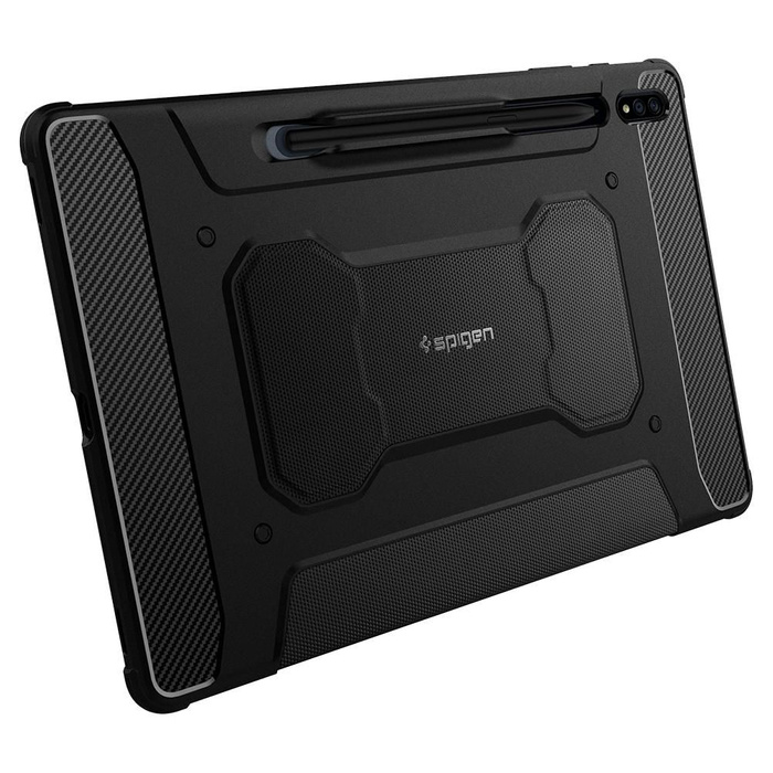 Etui SPIGEN Rugged Armor ”Pro” Galaxy Tab S7+ Plus 12.4 T970/T976 Black Czarne Case
