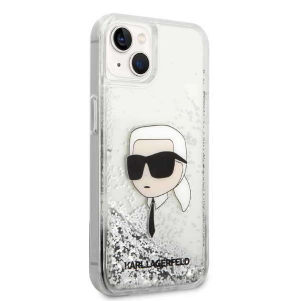 Etui Karl Lagerfeld Klhcp14mlnkhch Iphone 14 Plus 6,7" Srebrny/silver Hardcase Glitter Karl Head Case