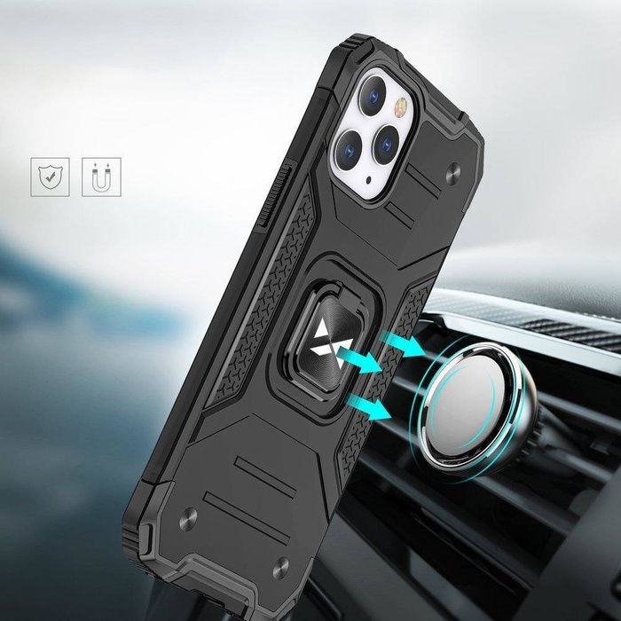 Etui Wozinsky Ring Armor etui iPhone 14 Pro pancerny pokrowiec uchwyt magnetyczny ring złote Case
