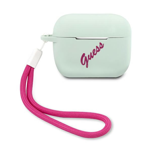 Etui GUESS Apple AirPods Pro Cover Silicone Vintage Niebieski Fuksja Case
