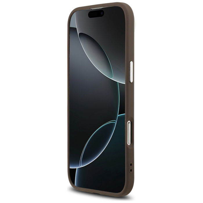 Etui Guess 4G Triangle Logo MagSafe do   iPhone Air brązowy srebrny