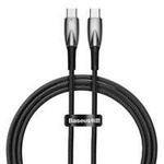 Baseus Glimmer Series kabel z szybkim ładowaniem USB-C 480Mb/s PD 100W 1m czarny