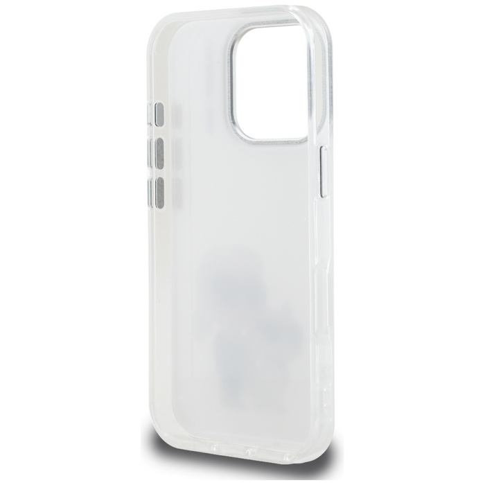 Etui Karl Lagerfeld IML Aquarelle Karl   & Choupette & Logo do iPhone 16 Pro biały