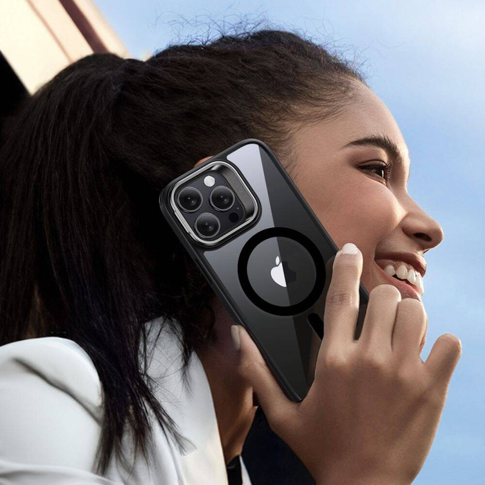 Etui Esr Classic Hybrid Kickstand Halolock Magsafe & Tempered Glass iPhone 16 Pro Max Clear/black