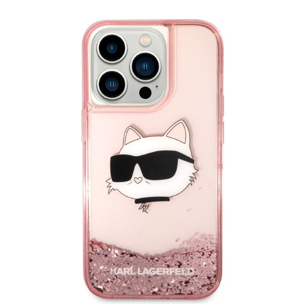 Etui Karl Lagerfeld Klhcp14llnchcp Iphone 14 Pro 6,1" Różowy/pink Hardcase Glitter Choupette Head Case