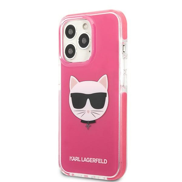 Etui KARL LAGERFELD Apple iPhone 13 Pro Max Choupette Head Fuksja Różowy Hardcase